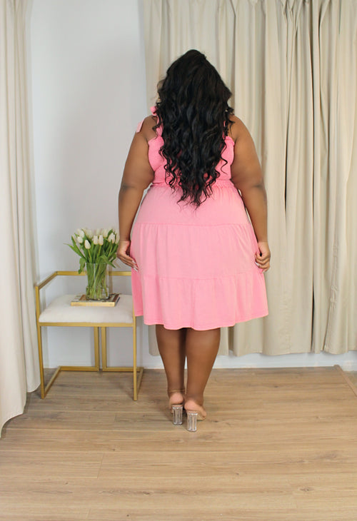 Belle Tiered Sundress | Coral