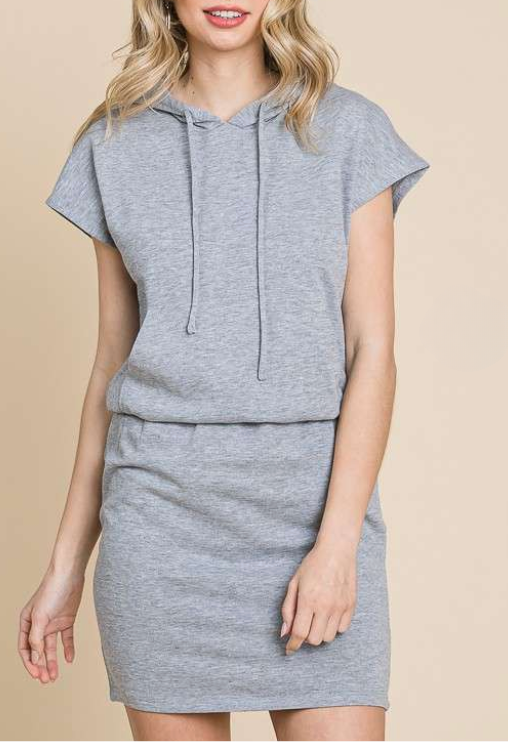 Mini Hoodie Dress | Gray *Final Sale*