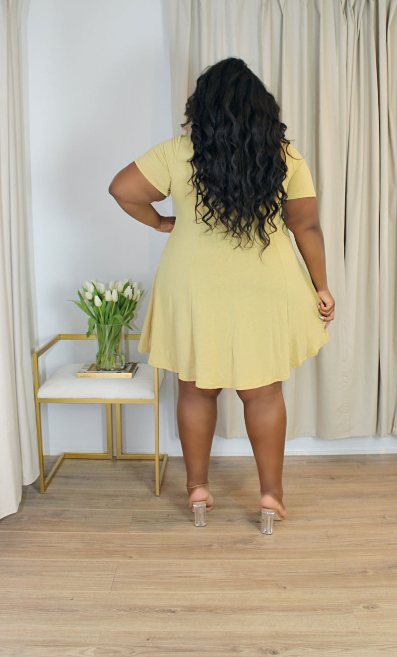 Babydoll Mini Swing Dress | Honey