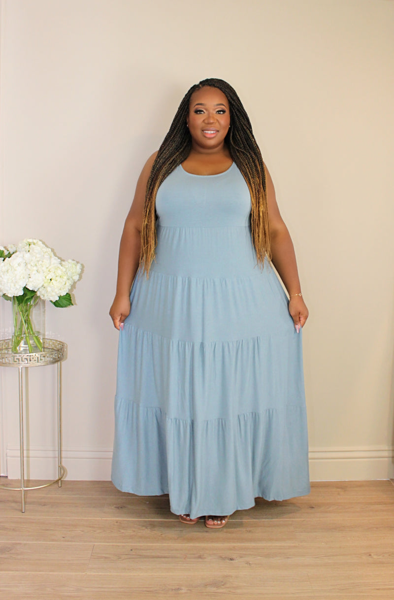 Tiered Maxi Dress | Slate