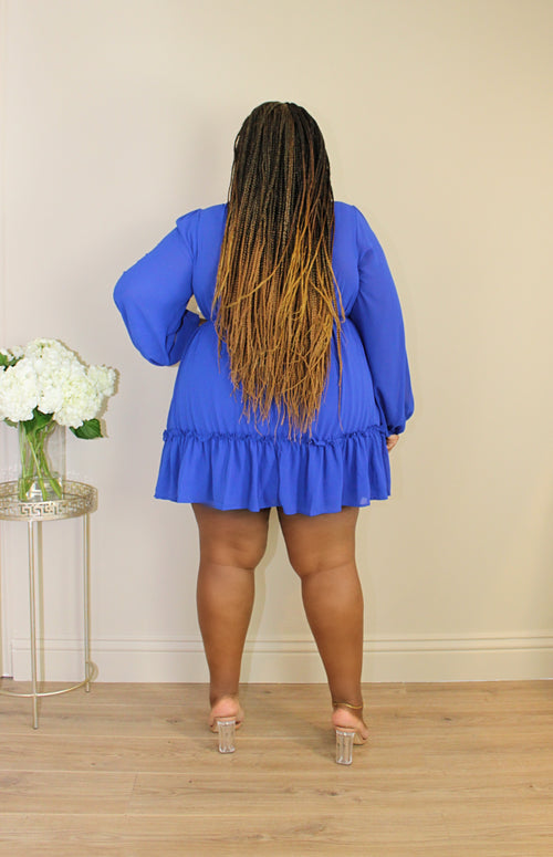 Can't Compare Chiffon Mini Dress | Royal