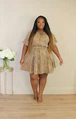 Leopard Fit & Flare Dress | Multi