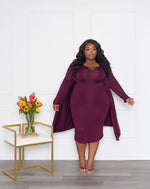 Cardi Midi Set | Bordeaux