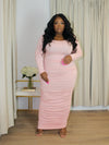 In High Demand Ruched Maxi | Light Rose