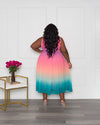 Dance With Me Chiffon Midi Dress | Ombré