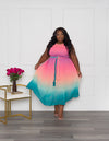 Dance With Me Chiffon Midi Dress | Ombré