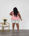 Tiered Tank Short Set | Peachy Pink