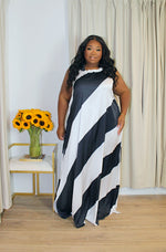 Satin Luxe Maxi Dress | Black & White