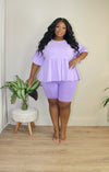 Baby Doll Short Set | Lilac