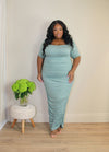 In High Demand Ruched Maxi | Sage