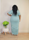 In High Demand Ruched Maxi | Sage