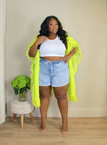 Fringe Cardi | Neon Green