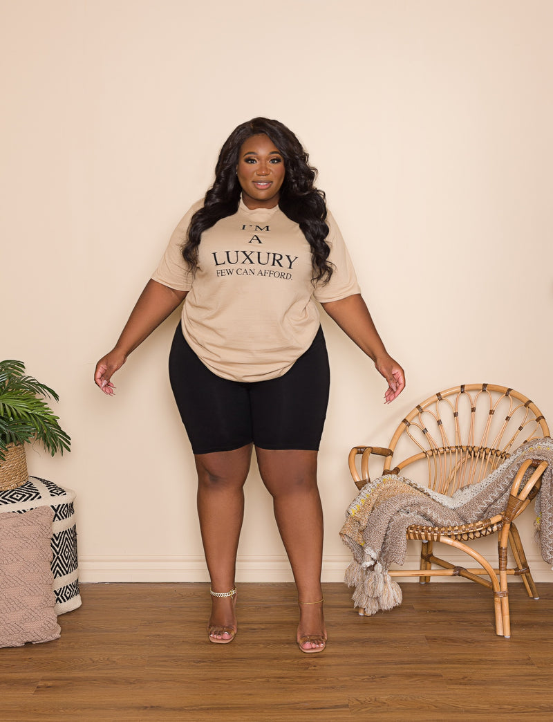 Luxury Graphic Short Set | Tan