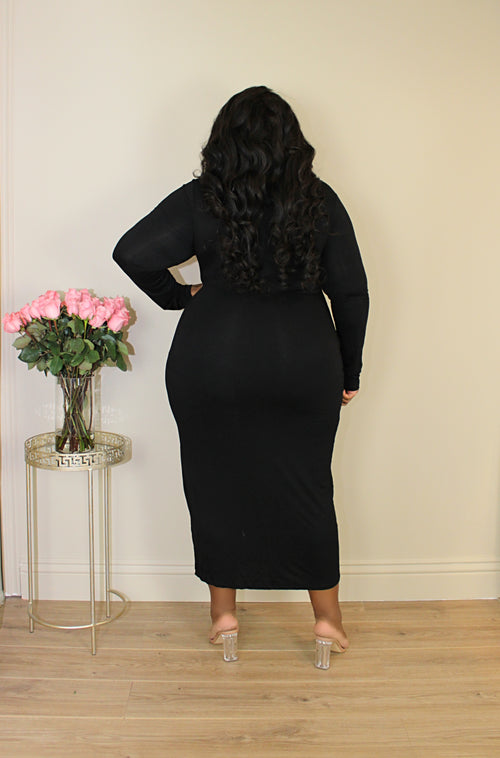 Hoodie Bodycon | Black