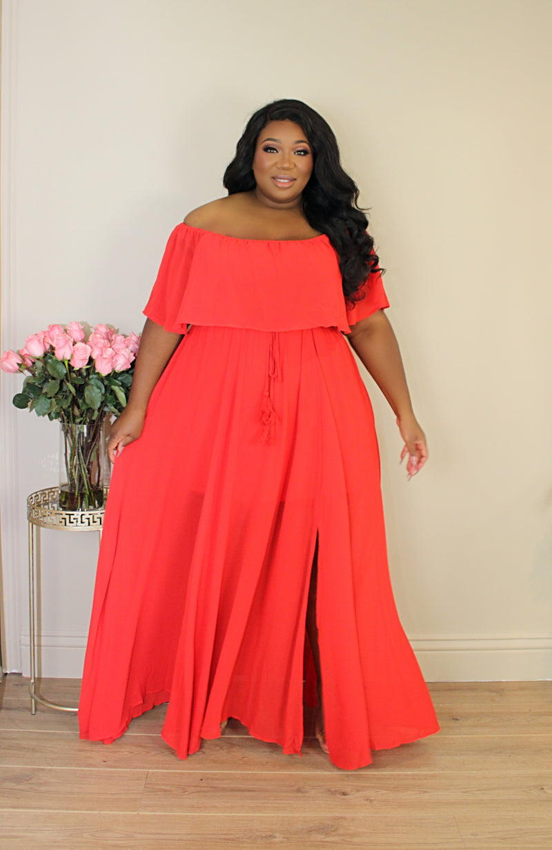 Cherish Me Chiffon Maxi | Ruby