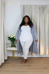 Chunky Cardi Three-Piece Set | Smoke