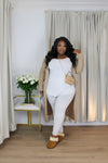 Chunky Cardi Three-Piece Set | Camel