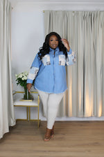 Denim Legging Set | Chambray n' Cream