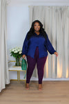 Satin Legging Set | Navy