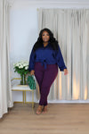 Satin Legging Set | Navy