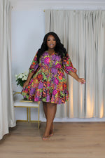 Floral Fit n' Flare Mini Dress | Multi