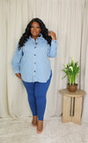 Color Block Shacket Legging Set | Carolina Mix