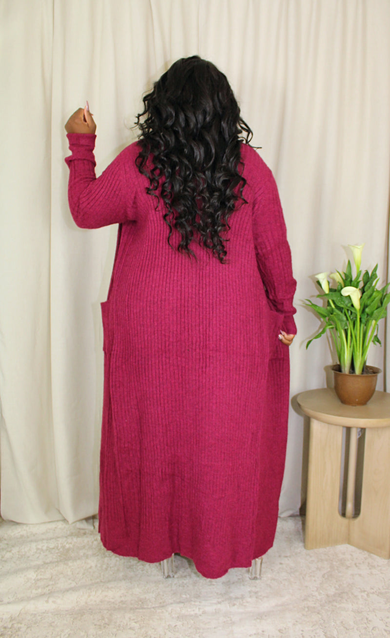 Maxi Cardi | Cranberry