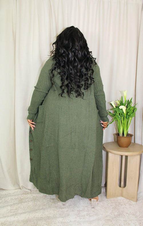 Maxi Cardi | Olive