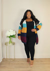 Stripe Me Out Cardi | Navy Mix