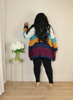 Stripe Me Out Cardi | Navy Mix