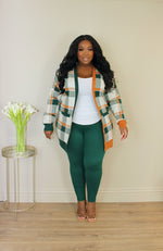 Plaid Cardi Legging Set | Hunter Mix