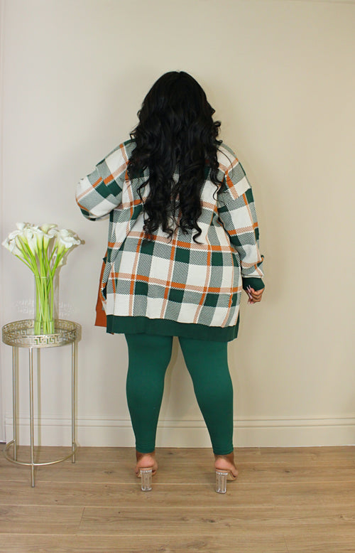 Plaid Cardi Legging Set | Hunter Mix