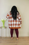 Plaid Cardi Legging Set | Burgundy Mix