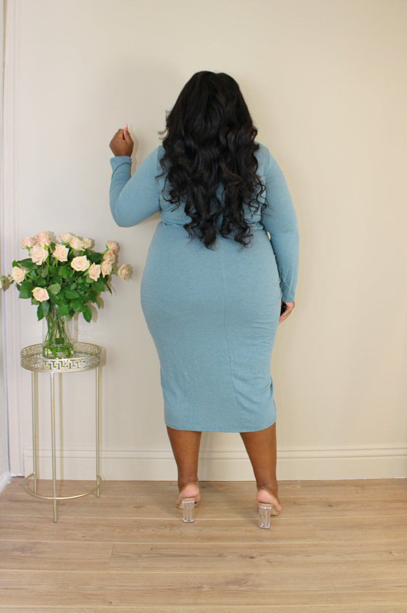 Out All Night Midi Dress | Teal