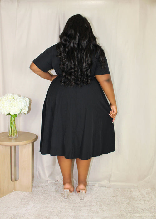 Midi Shirt Dress | Onyx *See item description*Final Sale*
