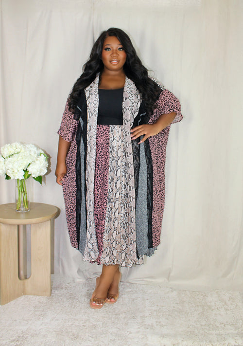 Mixed Media Three Piecee Skirt Set | Multi