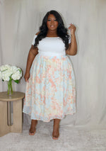 Floral Skirt Set | White Sky