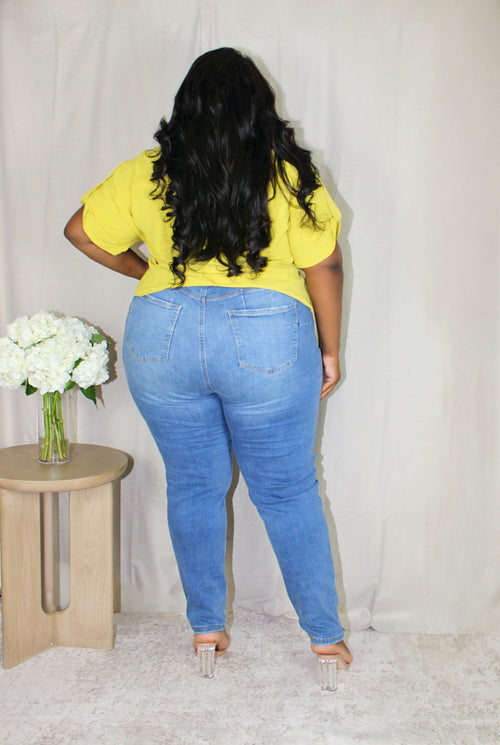 Off the Clock Button Down Top | Citrus