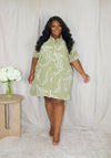 Flowing Shirt Dress | Sage