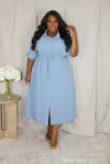 Maxi Shirt Dress | Slate Blue