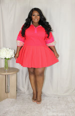 Naomi Mixed Media Tennis Dress | Ruby
