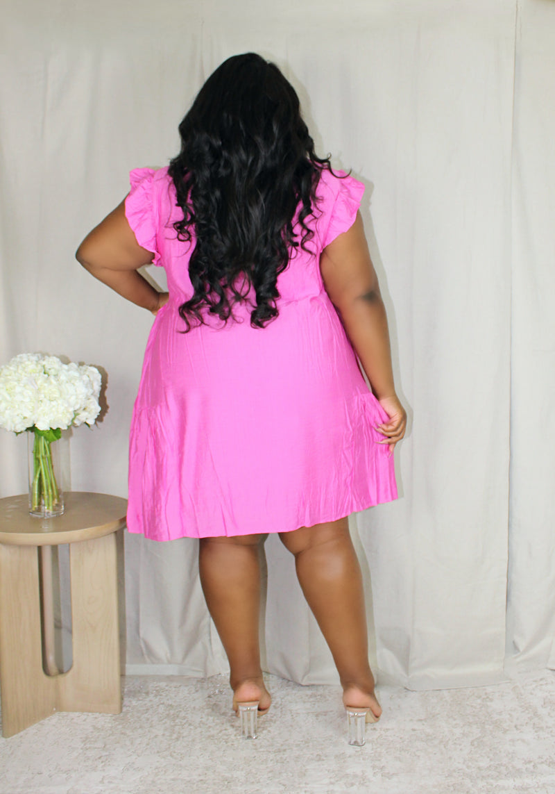 bubble gum pink dress Pretty in Pink Shift Dress