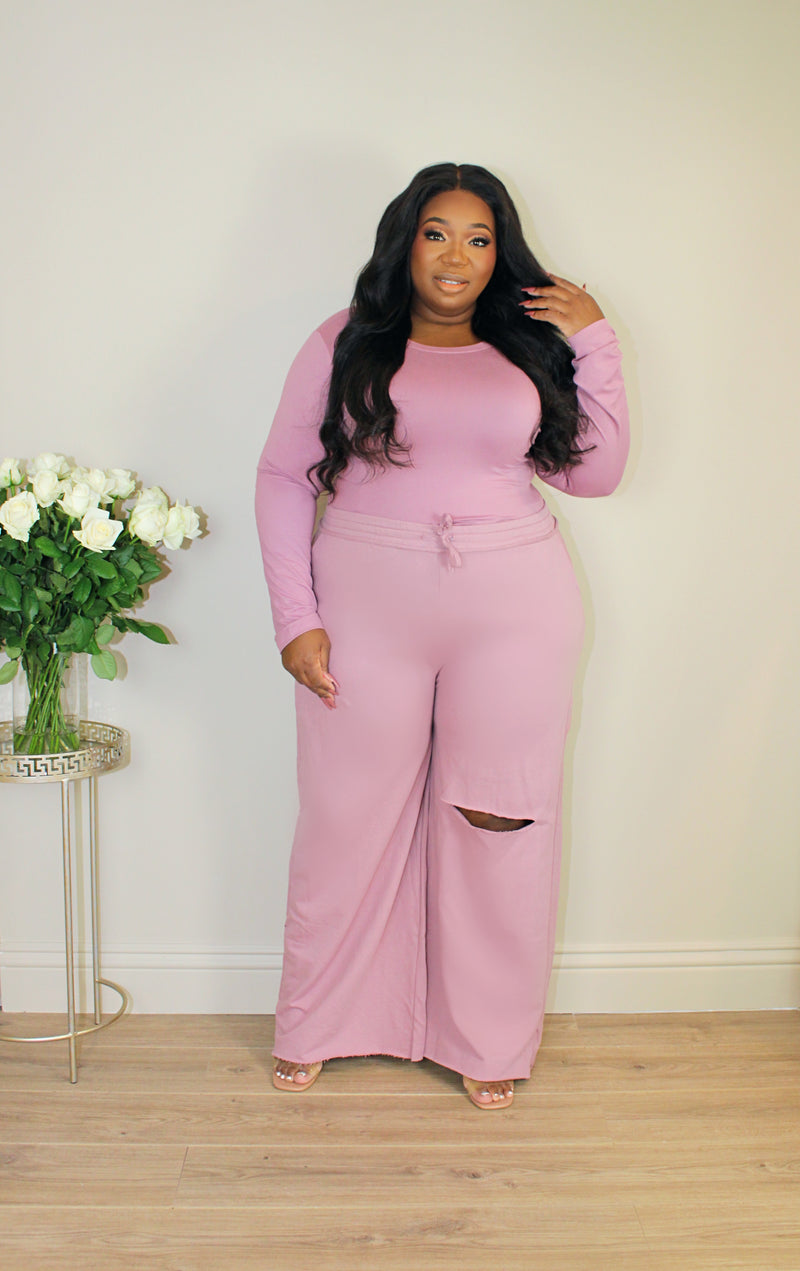 Set the Standard Long Sleeve Pant Set | Rose