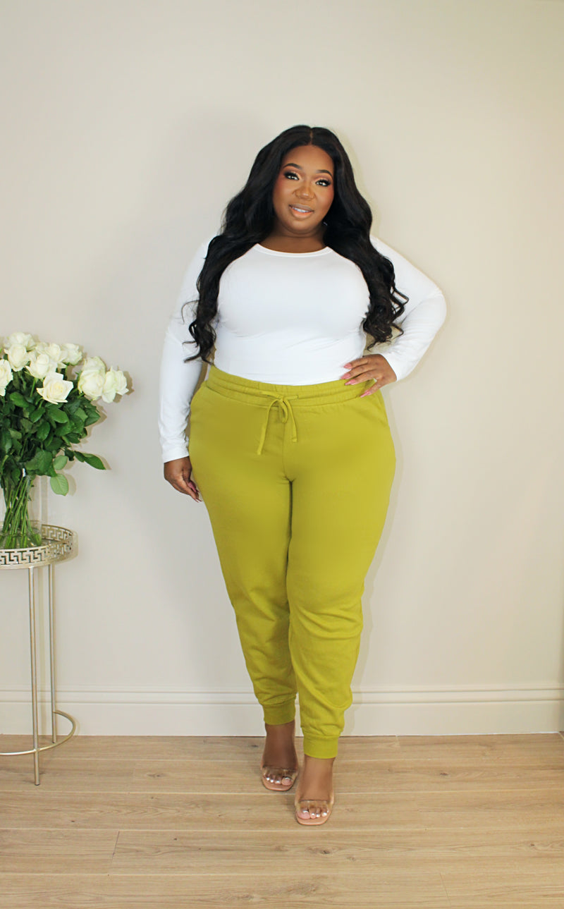 Color Block Jogger Set | Chartreuse