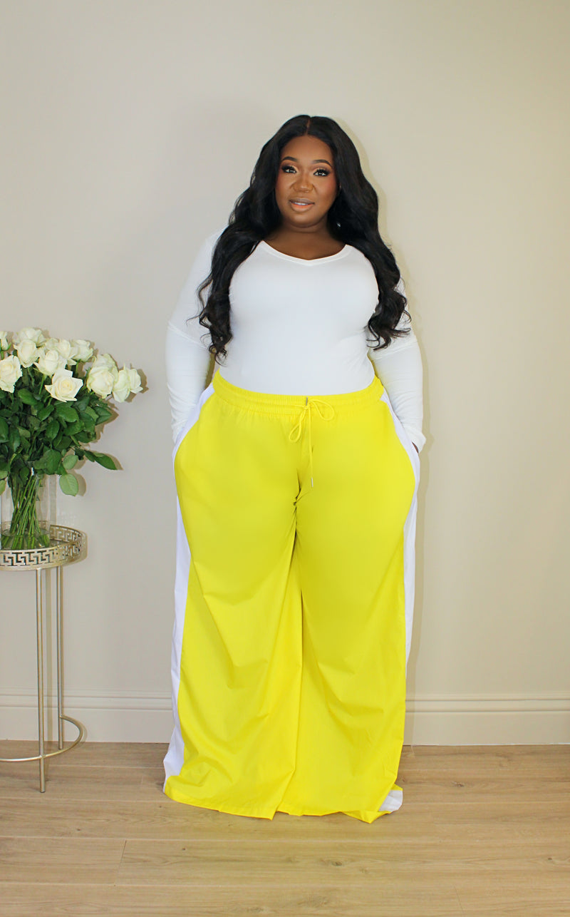 Palazzo Wide Leg Pant | Lemon