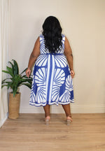 Paradise Chiffon Midi | Navy