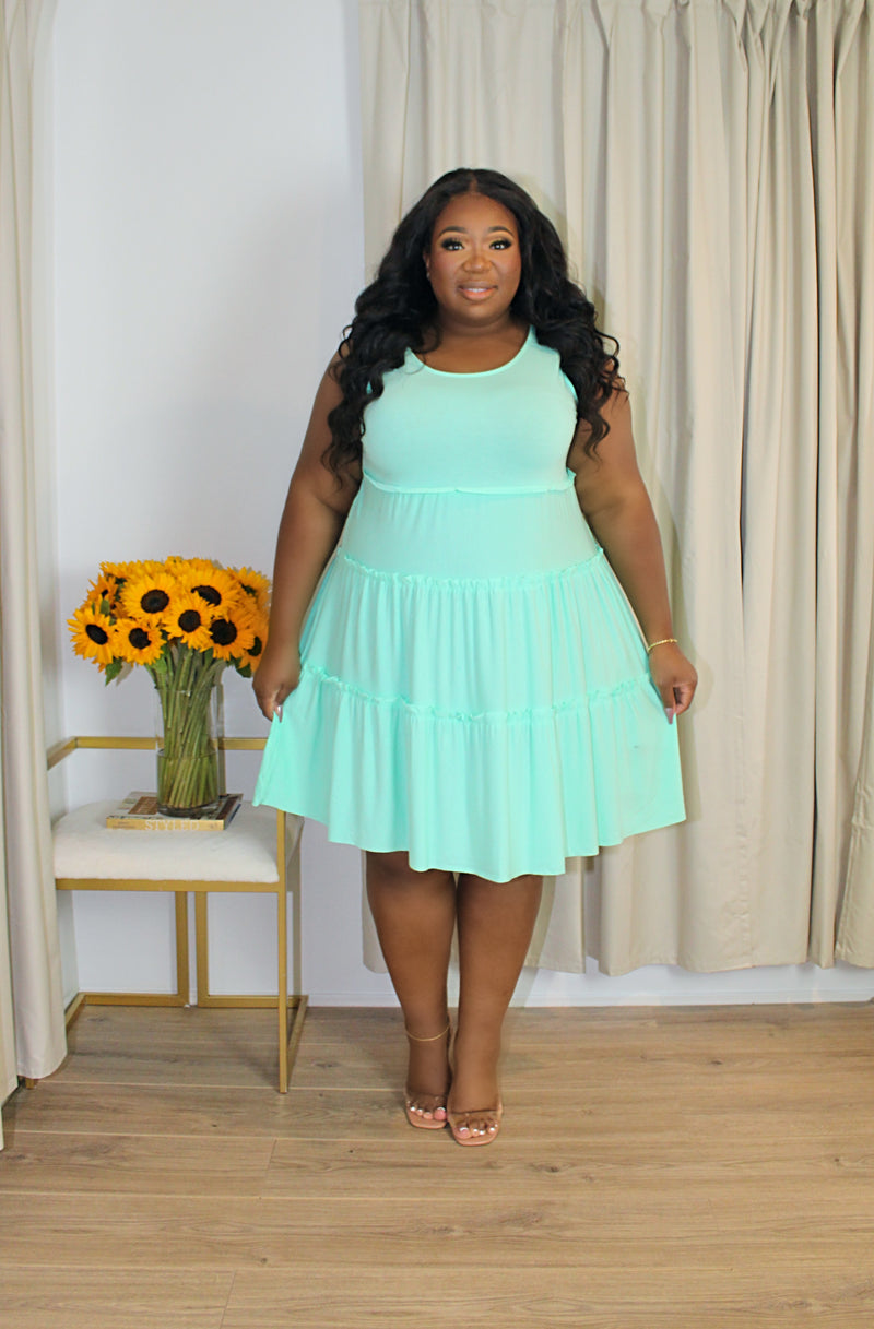 Summer Days Tiered Swing Dress | Mint