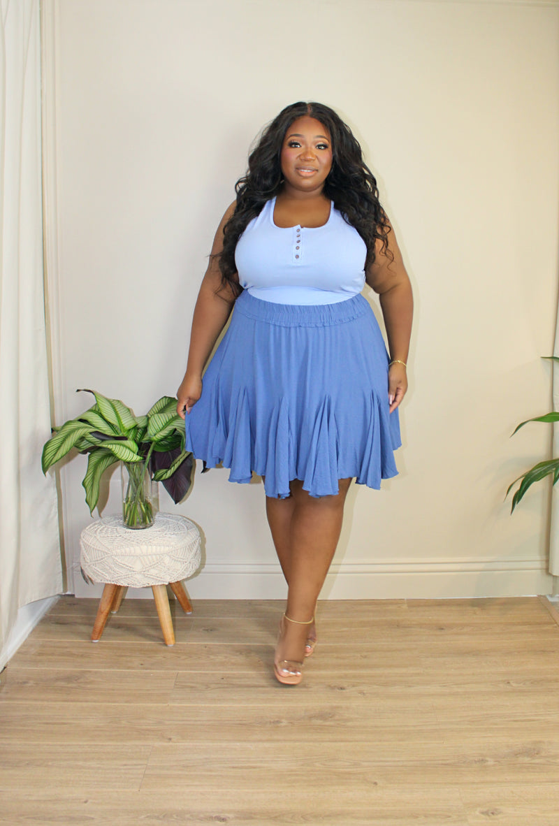 Day Dreaming Skirt Set | Chambray Mix