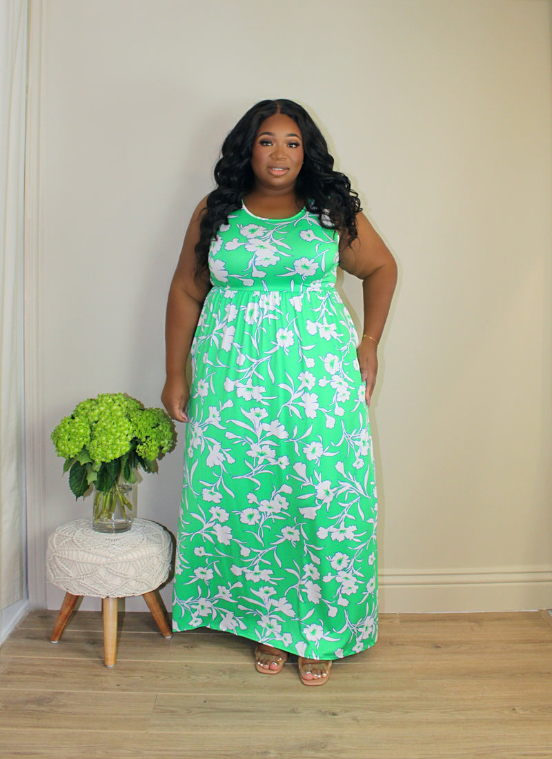 Floral Tank Maxi | Kelly