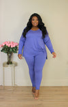 On the Go Long Sleeve Legging Set | Periwinkle